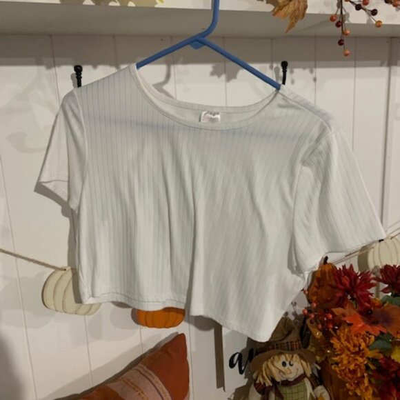 White Crop Top - Picture 1 of 2